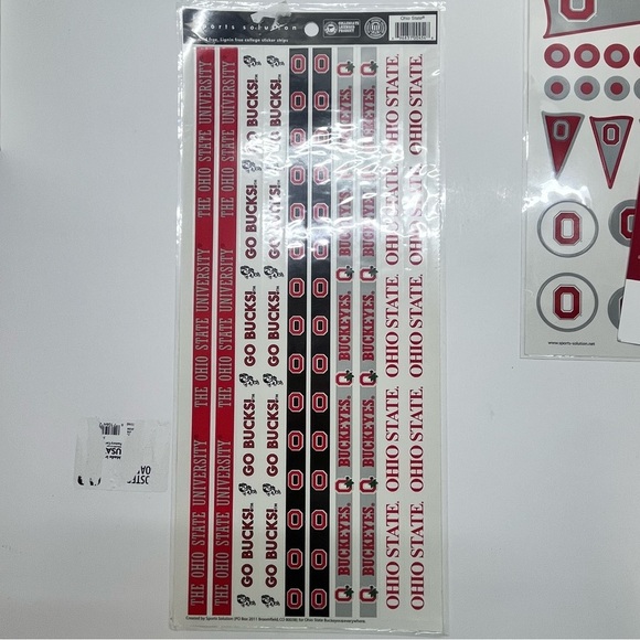 ohio state buckeyes college stickers scrapbook crafts osu ohio state university - Picture 2 of 9